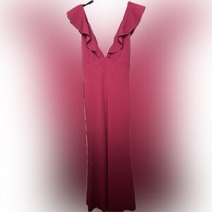 Jump Apparel Maroon Maxi Dress